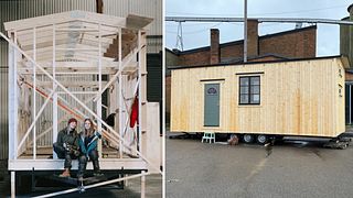 Linda sålde villan i Vadstena – byggde ”tiny house” med dottern
