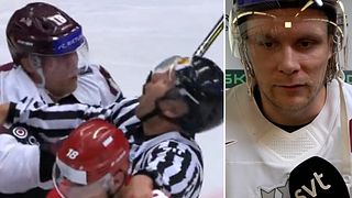 Lettlands Rodrigo Abols slog till domaren – och blev matchens spelare