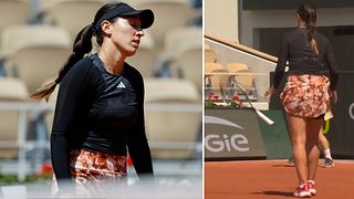 Se Jessica Pegulas frustration under förlustmatchen