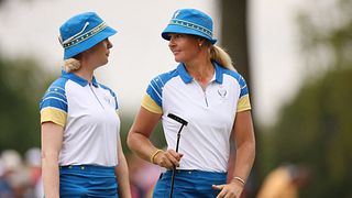 Madelene Sagström och Anna Nordqvist i Solheim cup.