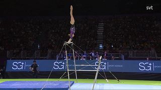 Alice D'amato försvarade EM-titeln i barrfinalen efter uppvisning