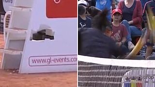 Mikael Ymer slog sönder domarstolen – diskas i ATP-turneringen i Lyon