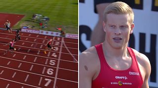 Nytt svenskt rekord på 100 meter av Henrik Larsson