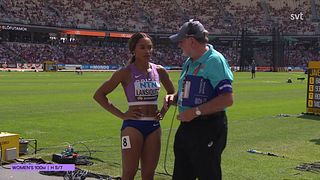 Imani-Lara Lansiquot tjvustartade i friidrotts-VM – men protesterade och fick ändå springa