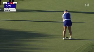 Maja Stark rullar i en birdie