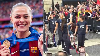 Här firas Barcelona efter CL-titeln