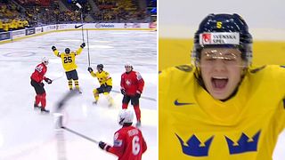 Drömstart för Sverige i JVM-kvartsfinalen – Stenberg gör mål i andra minuten