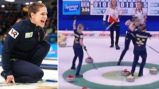 Rysare när Sverige slog Danmark i curling-VM