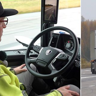 Här kör lastbilen av sig själv – på flygfältet i Strängnäs