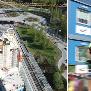 ”Aldrig byggt så högt i trä” – hör snickaren och se bygget från ovan.