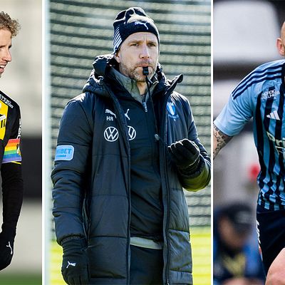 Samuel Gustafson, Häcken, Henrik Rydström, Malmö, och Magnus Eriksson, Djurgården.