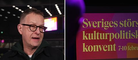 Redaktör Per Andersson och bild från Folk och Kultur i Eskilstuna
