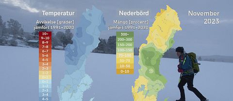 SVT:s meteorolog Per Stenborg sammanfattar det svenska novembervädret 2023 på en och en halv minut.