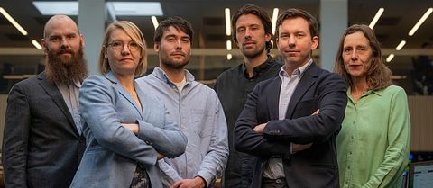 Bilden föreställer SVT:s granskande journalister Max Sohl Stjernberg, Marja Grill, Aris Velizelos, Johan Wikén, Oskar Jönsson och Kristina Lagerström.