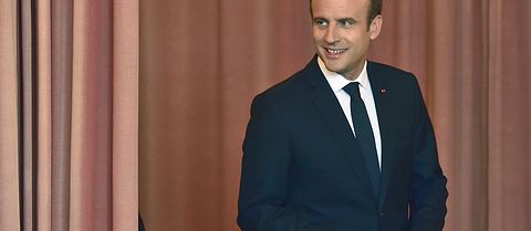 Emmanuel Macron röstade i dag.