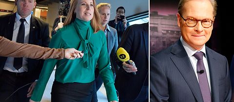 Centerledaren Annie Lööf har fullt upp med regeringsbildningen. Till höger SVT Nyheters politiske kommentator Mats Knutson.