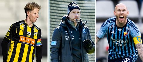 Samuel Gustafson, Häcken, Henrik Rydström, Malmö, och Magnus Eriksson, Djurgården.