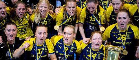 VM-guld innebandy 2021.