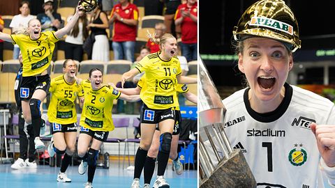 Johanna Bundsen och lagkamrater firar SM-guldet
