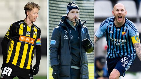 Samuel Gustafson, Häcken, Henrik Rydström, Malmö, och Magnus Eriksson, Djurgården.