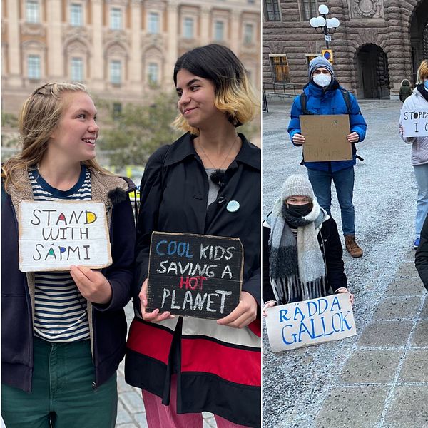 Filippa Paperin Torpvret och Claudia Kvarnborg har deltagit i över 100 skolstrejker för klimatet.