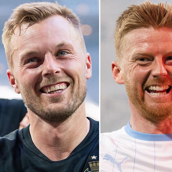 AIK:s Sebastian Larsson, Malmös Anders Christiansen och Daniel Nannskog