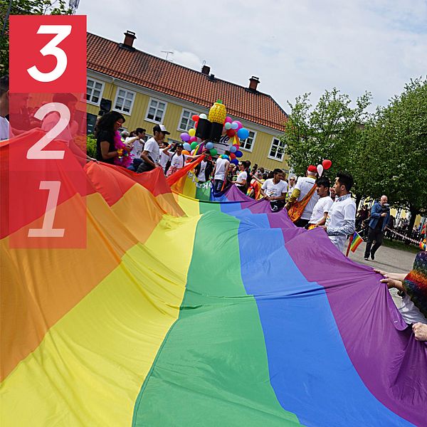 Prideparaden går genom Växjö, arkivbild
