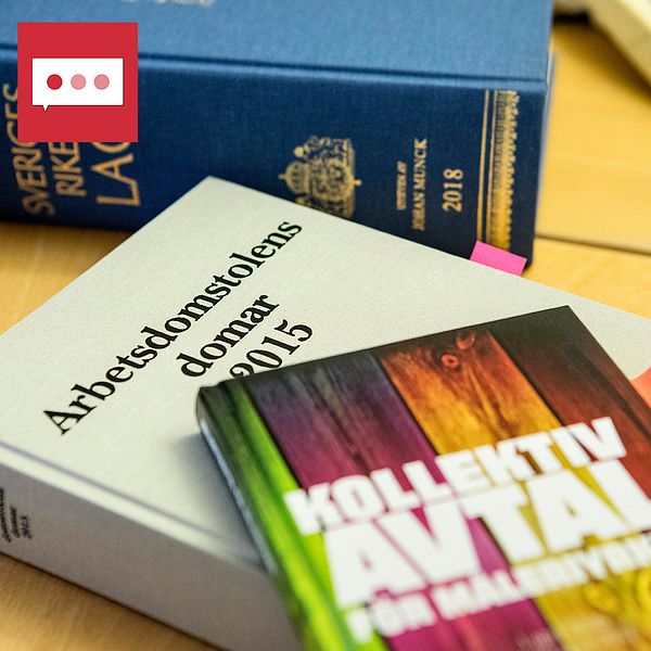 Bild på böcker om Arbetsdomstol och kollektivavtal