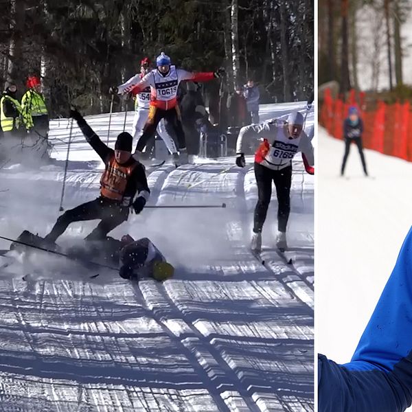 Mathias Fredriksson tipsar hur man tar sig ner för branta backar.