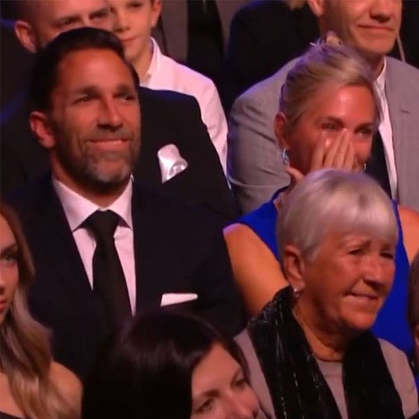 Henrik Lundqvist höll tal på Hall of Fame-gala.