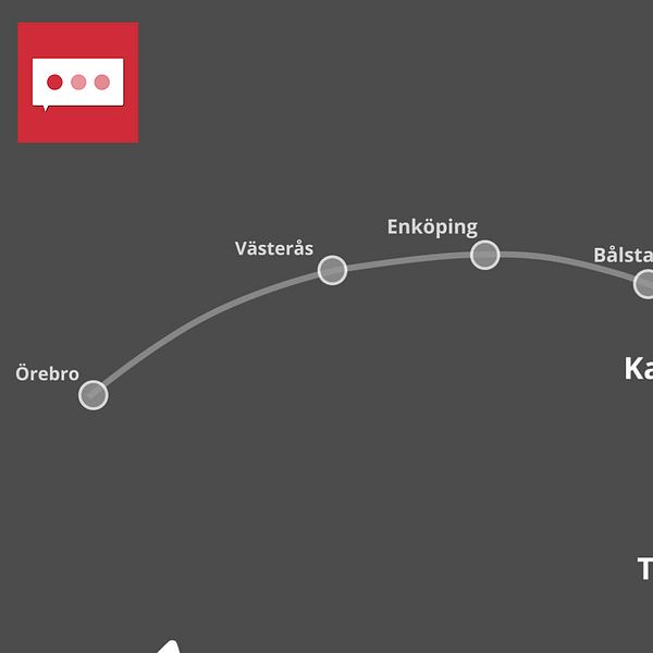 Mälarbanan löper från Örebro, passerar Enköping och Bålsta – in till Stockholm.