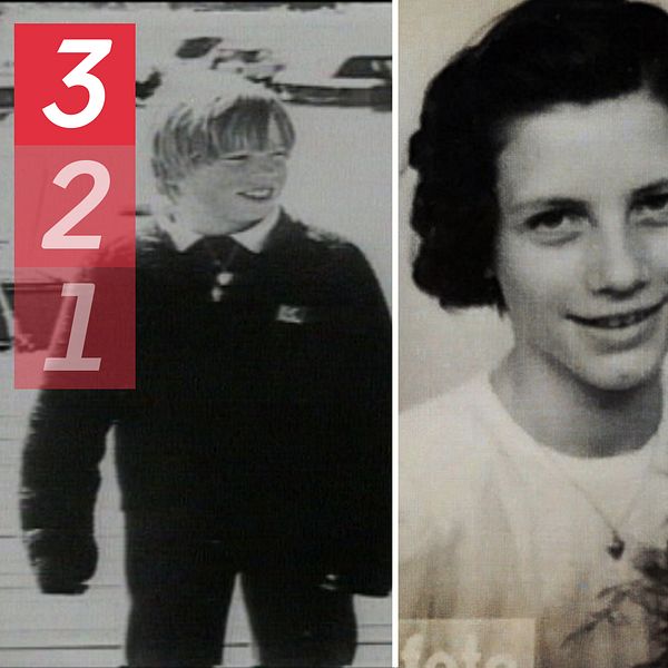 Bild på tre försvunna personer. En pojke, en flicka och en man i ett kollage.