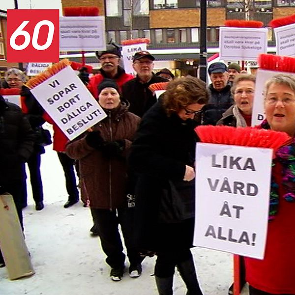 Människor som protesterar.