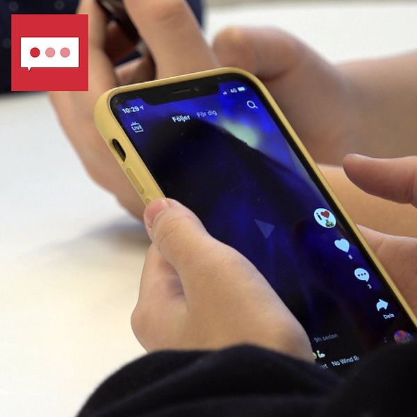 En telefon med sociala medier och åklagaren Jens Göransson.