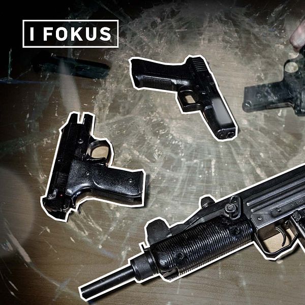Illegala vapen som beslagtagits av Tullverket.