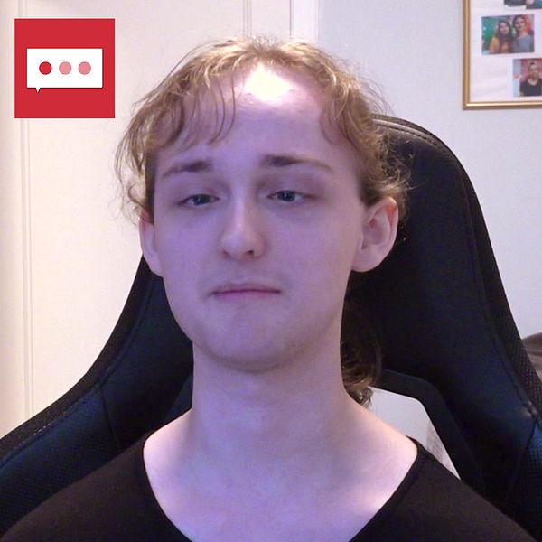 Till vänster en  bild på studenten och spelutvecklaren Noah Moltenberg Lundén. Till höger en bild på karaktären Link i Zelda-spelet.