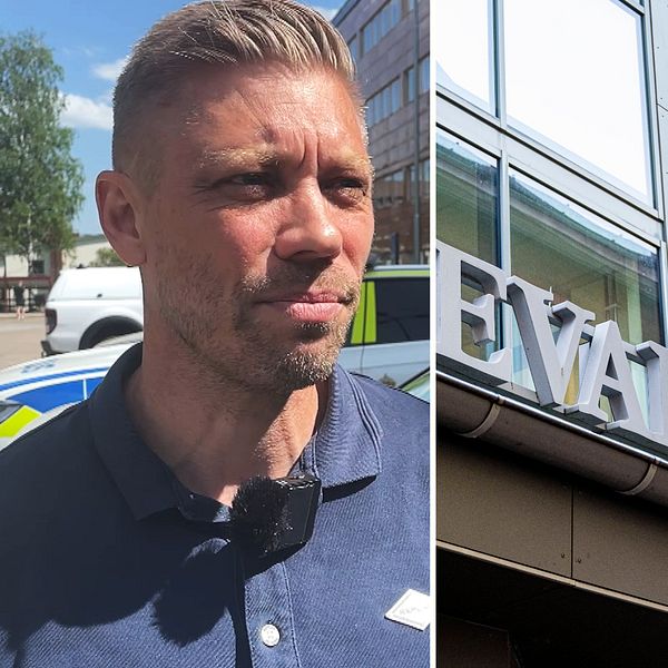 Fredrik Brax, chef för Grova Brott i Trollhättan till vänster.  Uddevalla tingsrätt till höger.