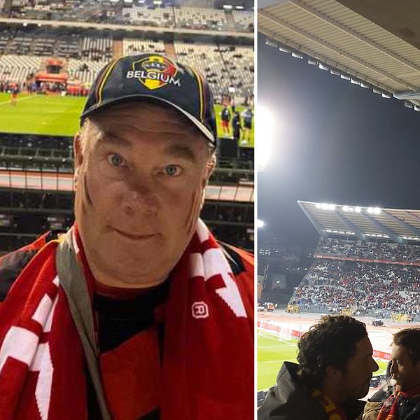 Christian Juliusson vid arenan i Belgien.