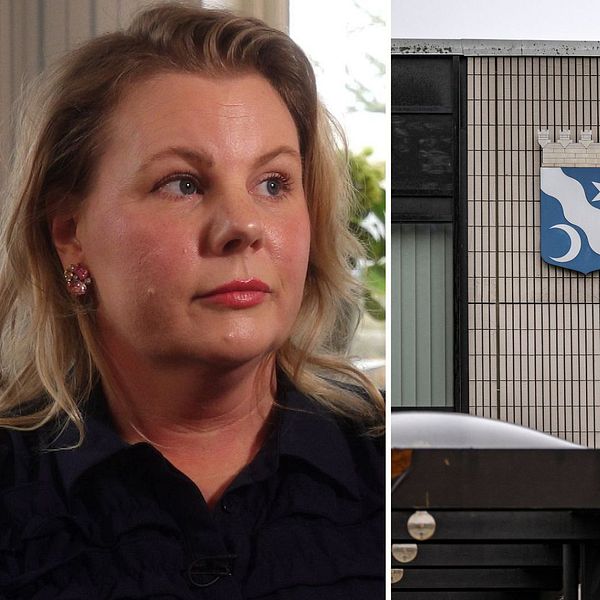 Therése Seefried och Ronneby stadshus i montage kopplat till arvodesutredning.