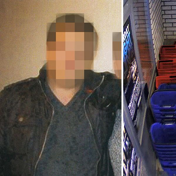 Övervakningsbild av den uzbekiske mannen dömd för mordförsöket på imamen i Strömsund