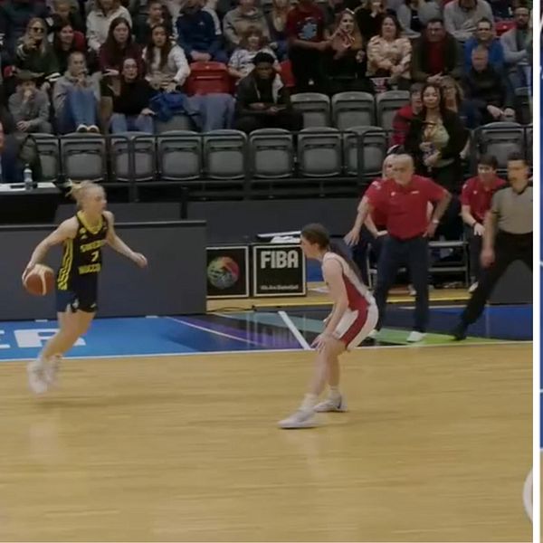 Sverige och Storbritannien i avslutningen på EM-kvalmatchen