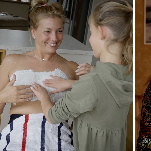 35-åriga Sofia Sköld bär på en BRCA-genförändring och opererar bort brösten för att minska cancerrisk.