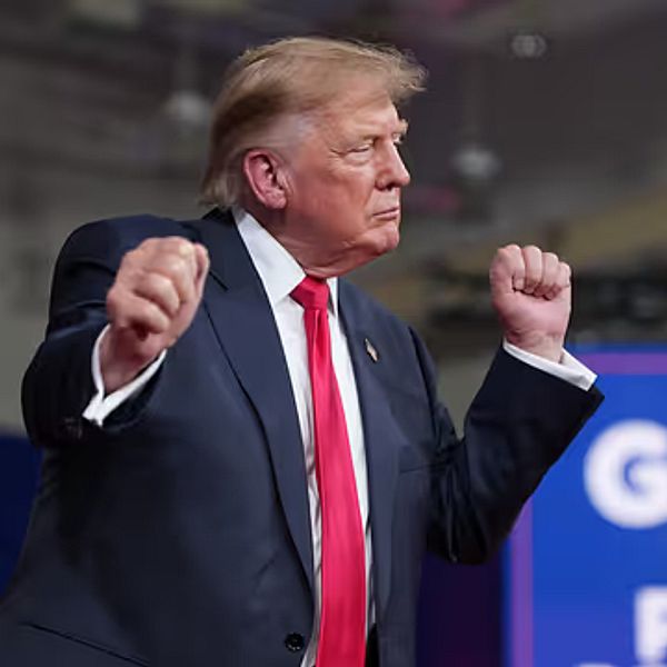 Donald Trump talar på valmöte i Georgia