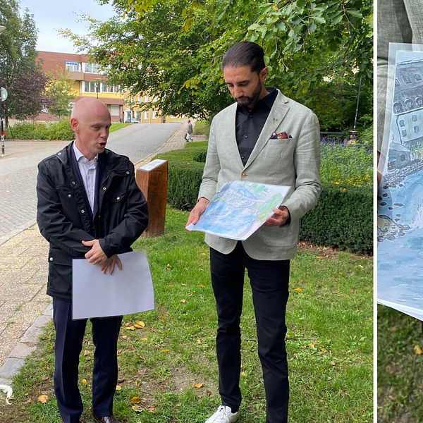 Politiker visar förslag på hur Nyköpingsån kan byggas om.