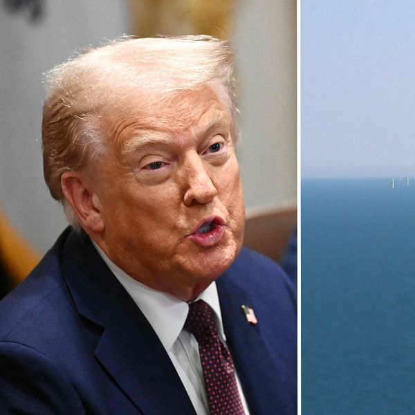 Donald Trump och en del av  Ørsteds vindkraftprojekt Revolution Wind.