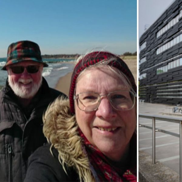 Anders och Lena Nordahl och bild på hovrätten Skåne Blekinge.