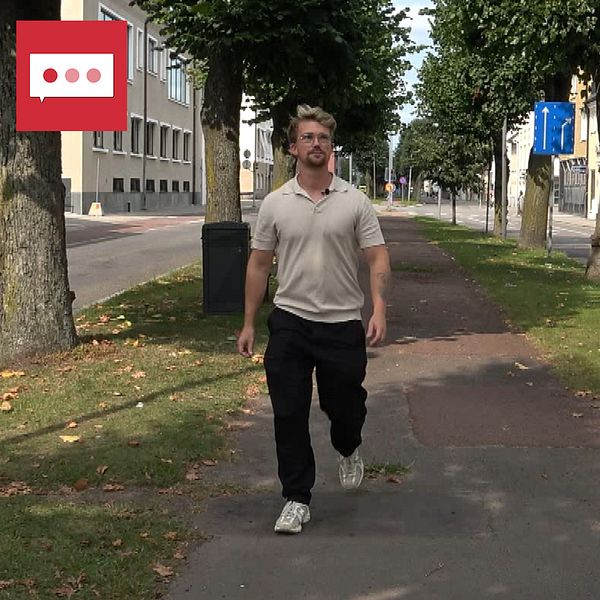 Victor Stål går i en allé i Växjö 3 frågor om