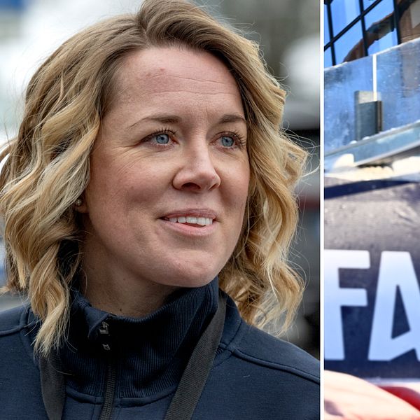 Kajsa Sjösvärd intervjuas om skid-VM 2027 i Falun.