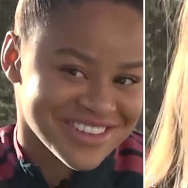 Bella Andersson och Felicia Schröder i närbild inför damallsvenska guldstriden