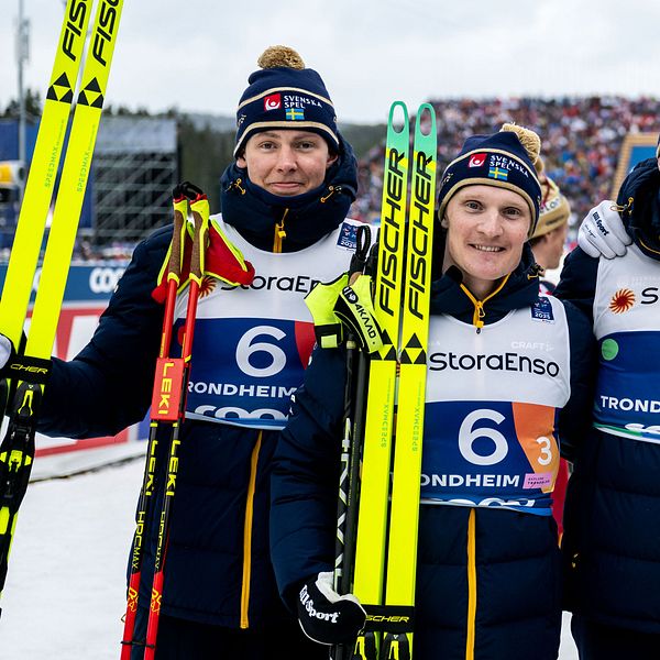Truls Gisselman i stafettlaget i VM